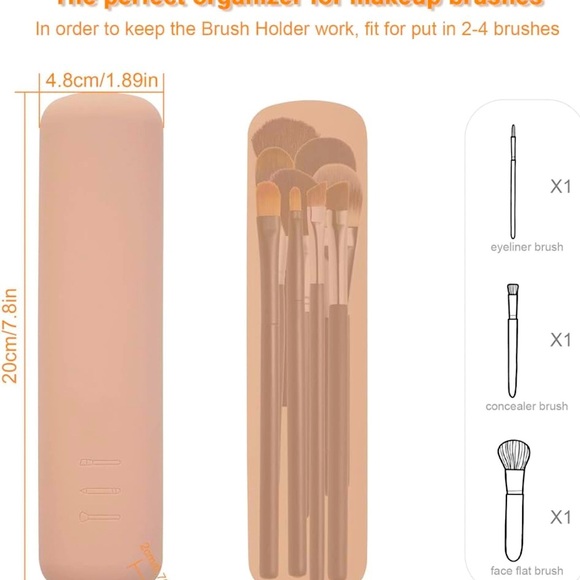 Brand new for brushes , soft silicone organizer and make up holder for travel - Picture 2 of 5